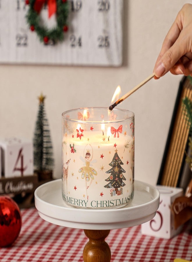 KORMMCO Christmas Candle Gift, Pine Slopes Artic Forest Scented, Holiday Soy Wax Candle with Nutcracker, Ballet Girl, Christmas Tree Design, Winter Candle Gift, 14oz - Image 5